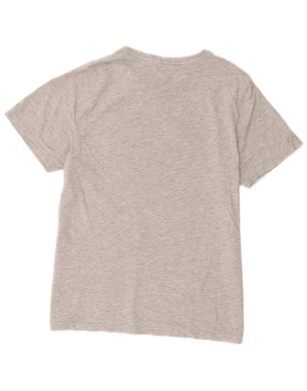 Camiseta Animal Masculina Gráfica Top Algodão Cinza Médio