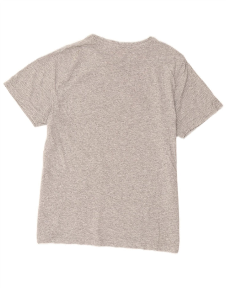 Camiseta Animal Masculina Gráfica Top Algodão Cinza Médio