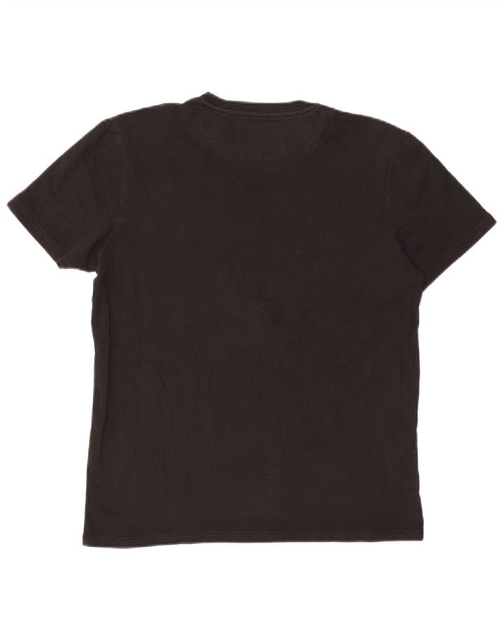 Camiseta masculina Lyle & Scott de algodão preto médio