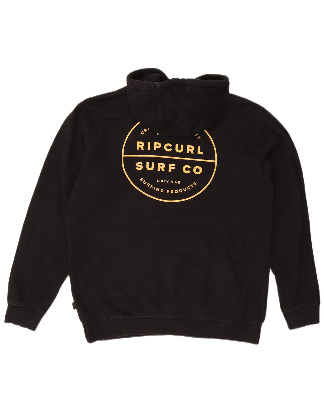 Suéter masculino com capuz gráfico RIP CURL médio algodão preto