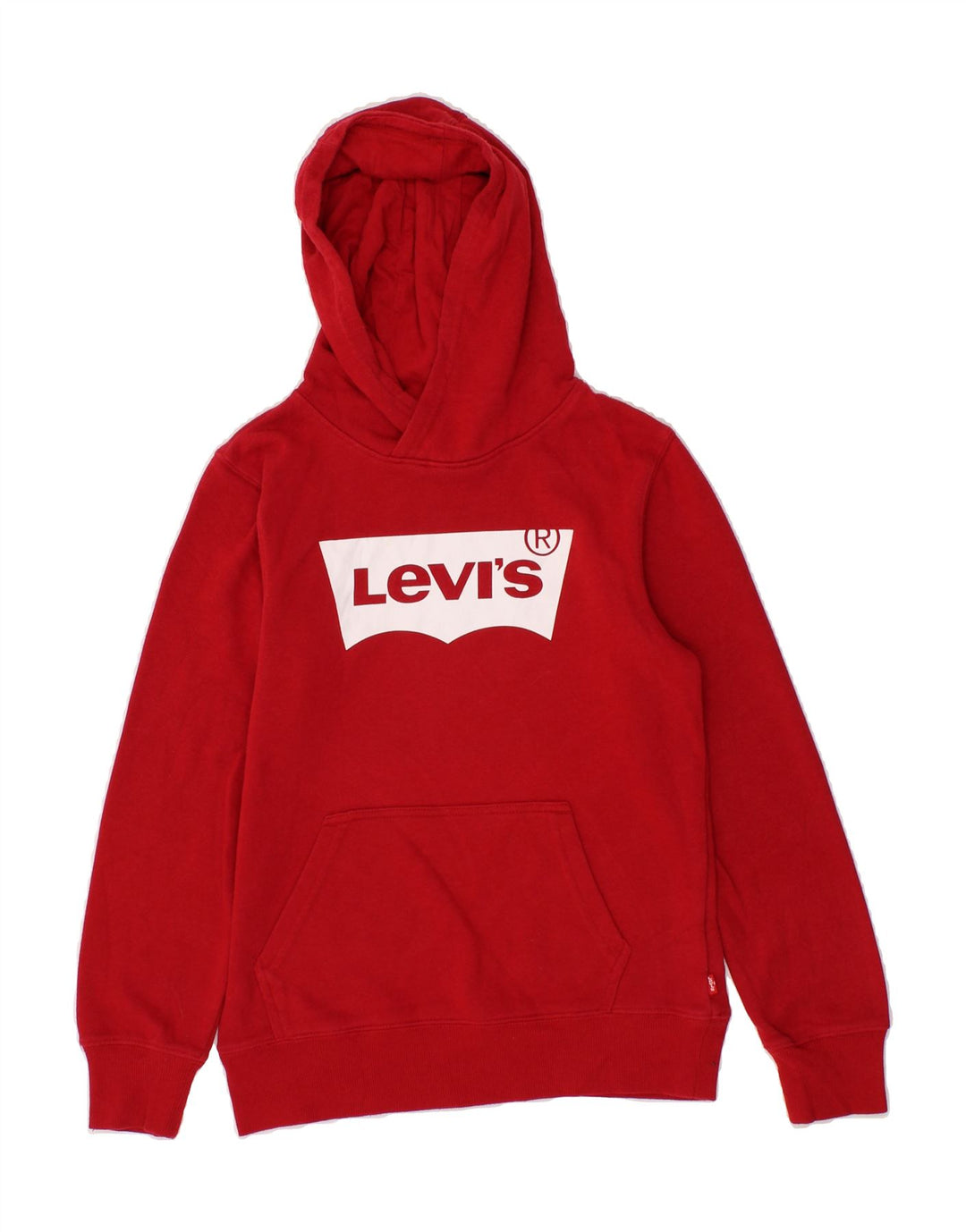 LEVI'S Boys Graphic Hoodie Jumper 11-12 Years Red Cotton Vintage Levi's and Second-Hand Levi's from Messina Hembry 