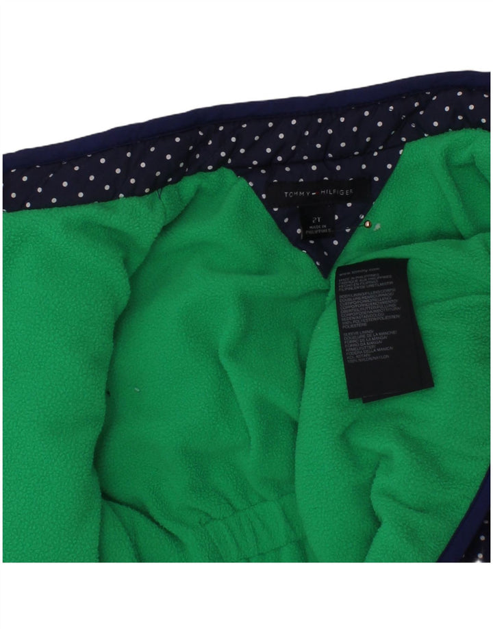 Jaqueta acolchoada TOMMY HILFIGER para bebê menina 18-24 meses azul marinho bolinhas