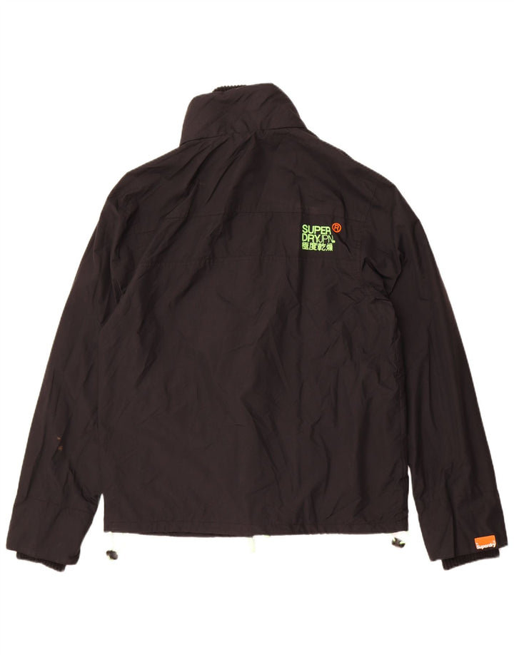 Jaqueta corta-vento masculina Superdry UK 42 XL preto nylon