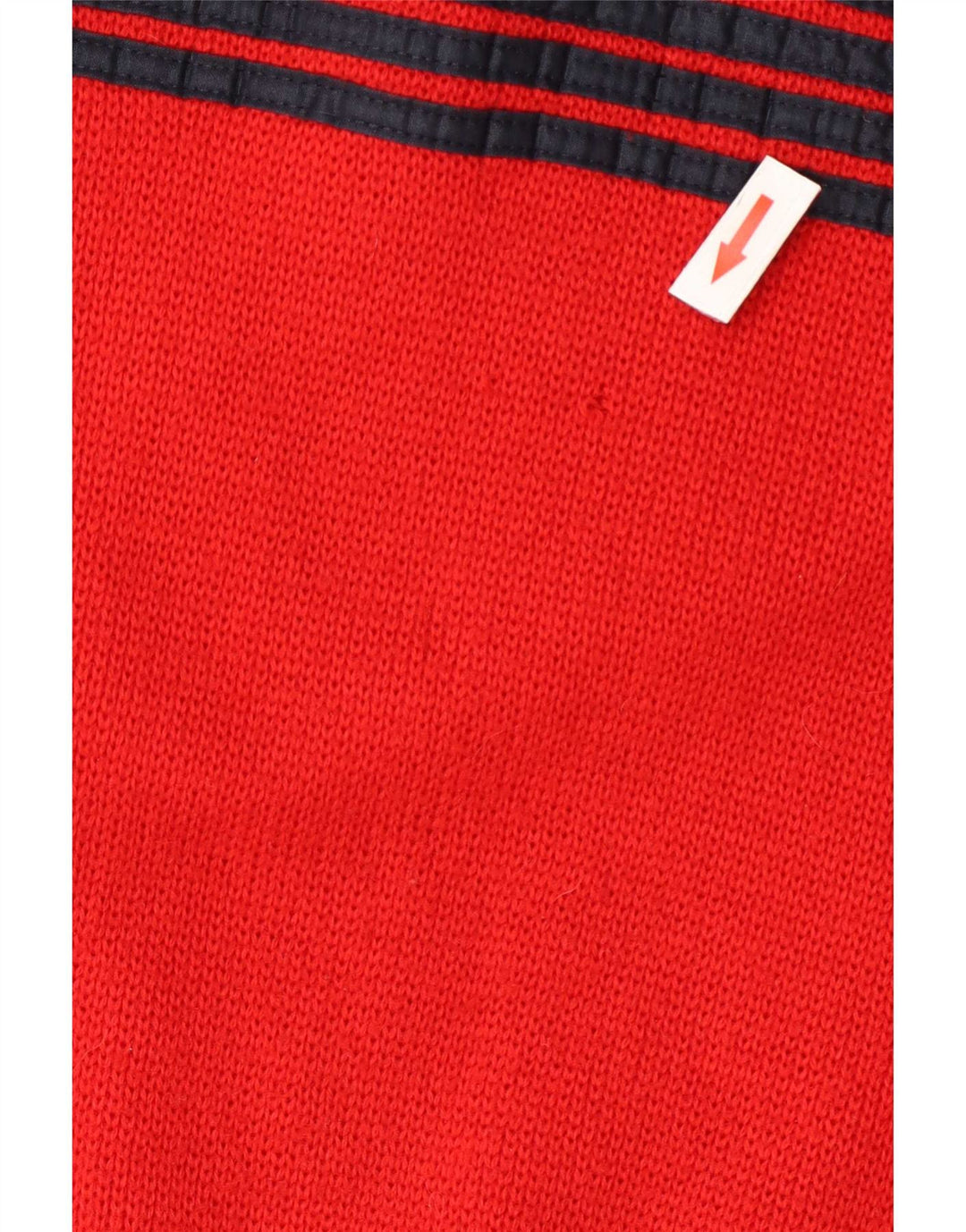 Suéter masculino vintage com gola redonda IT 48 bloco colorido vermelho médio