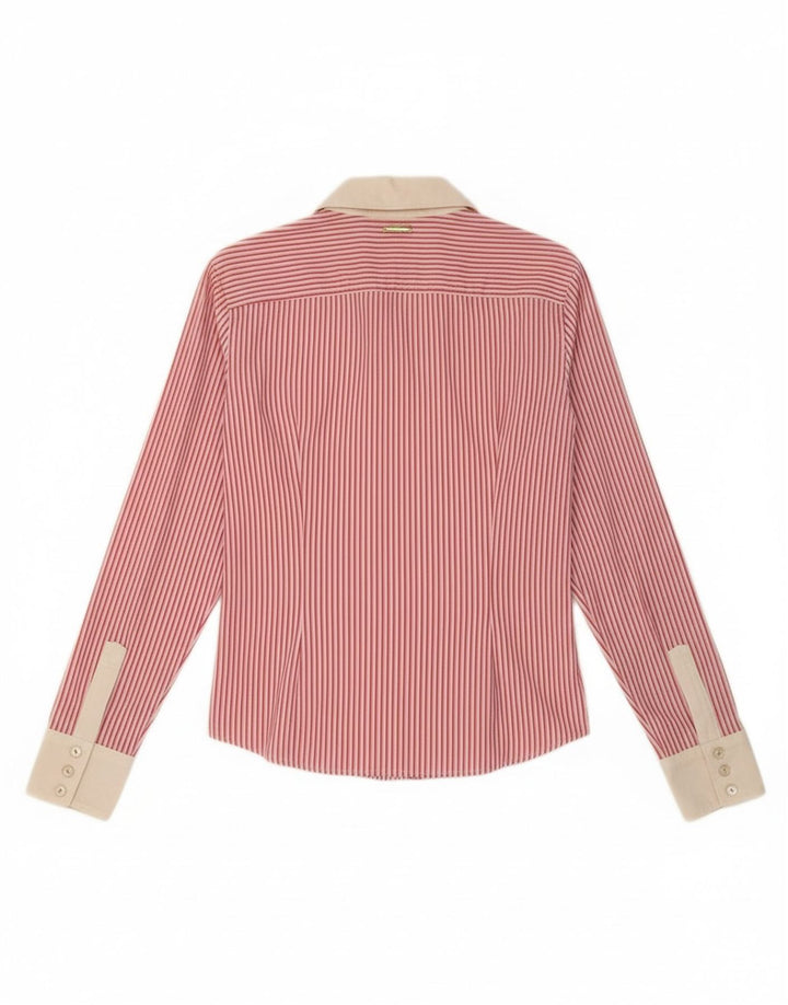 Camisa feminina MARELLA IT 44 algodão listrado rosa médio
