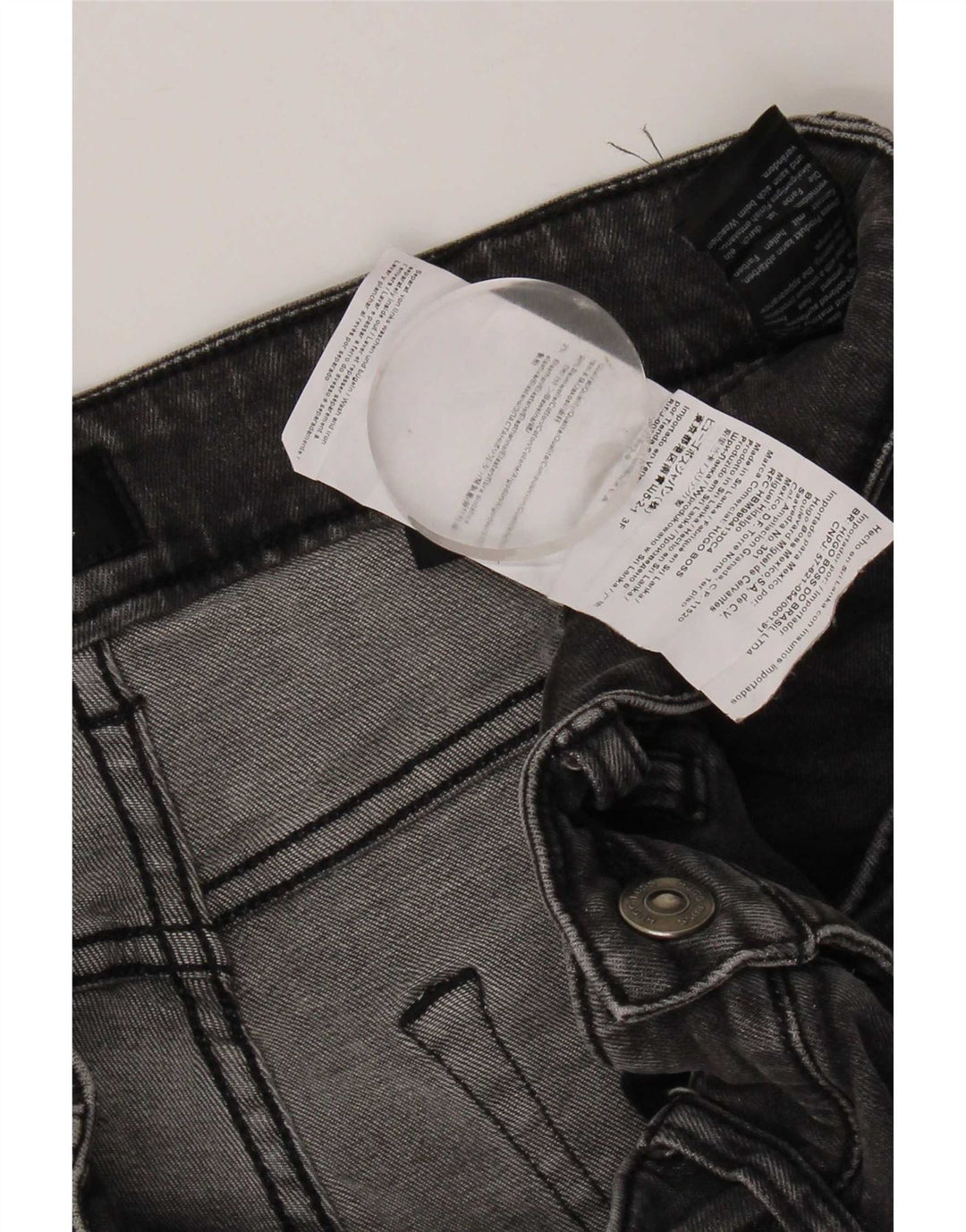 Hugo Boss Masculino Slim Jeans W31 L32 Cinza Algodão