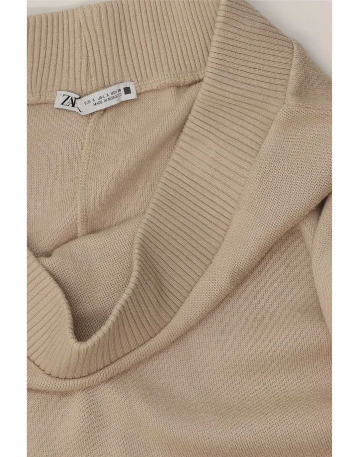 Saia midi feminina Zara pequena W26 bege