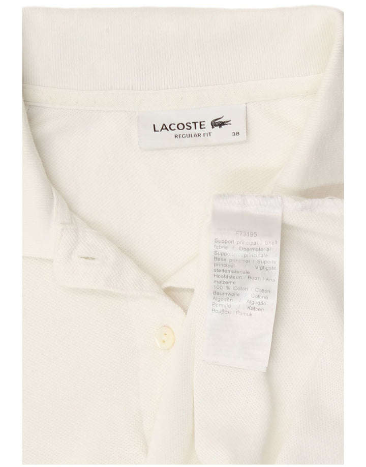 Camisa polo feminina Lacoste Regular Fit tamanho 38 algodão branco médio