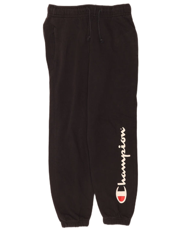 Calça esportiva masculina Champion Graphic Joggers pequena de algodão preto