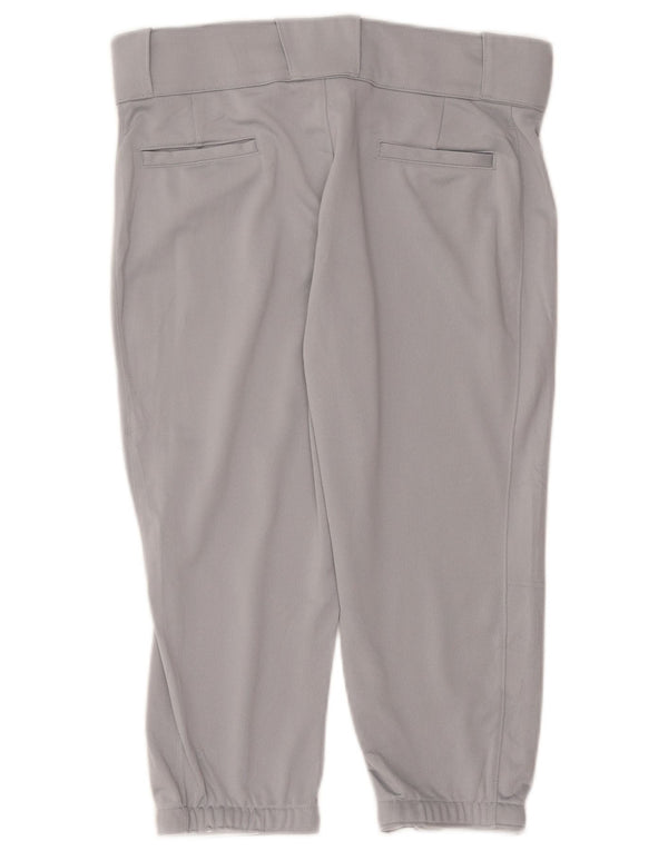 Nike Womens Capri Calças de treino Joggers UK 12 Médio Cinza Poliéster