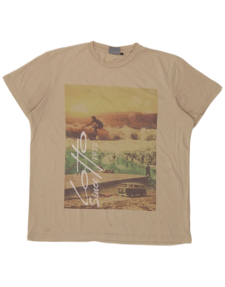 Camiseta gráfica masculina LOTTO XL bege