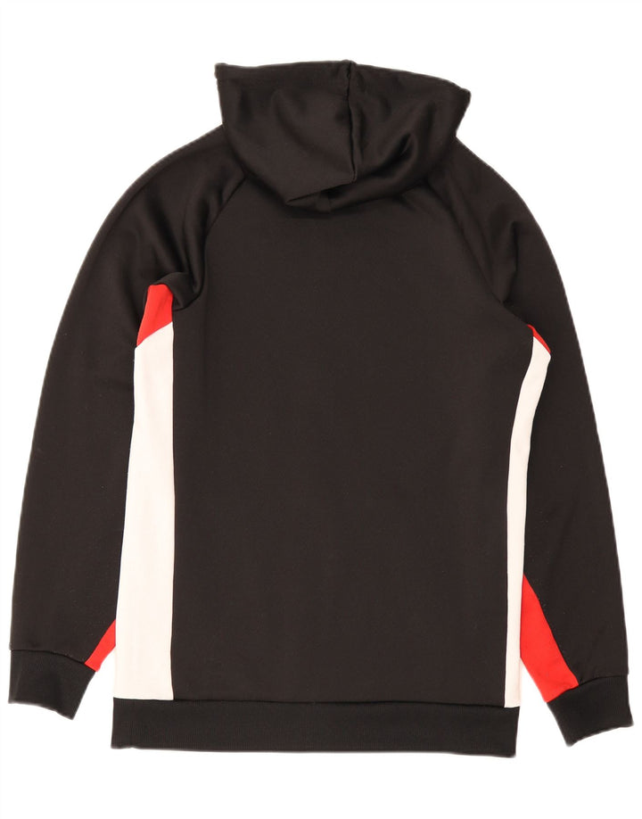 Tommy Hilfiger Suéter masculino com capuz e zíper pequeno preto colorblock poliéster