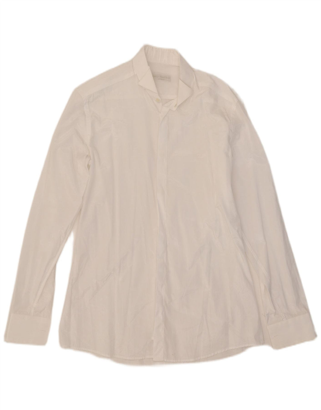 Camisa masculina Carlo Pignatelli tamanho 38 15 poliéster branco médio