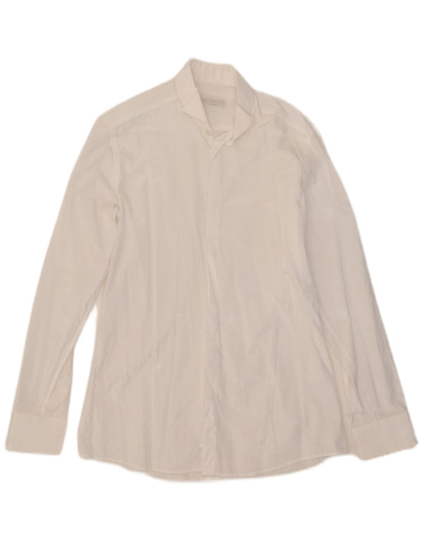 Camisa masculina Carlo Pignatelli tamanho 38 15 poliéster branco médio