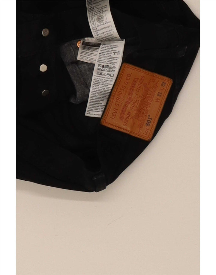 Jeans Levi's 501 Straight Masculino W31 L32 Algodão Preto
