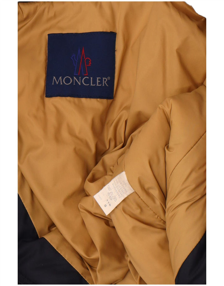 Casaco acolchoado Moncler para meninas 5-6 anos azul marinho poliéster