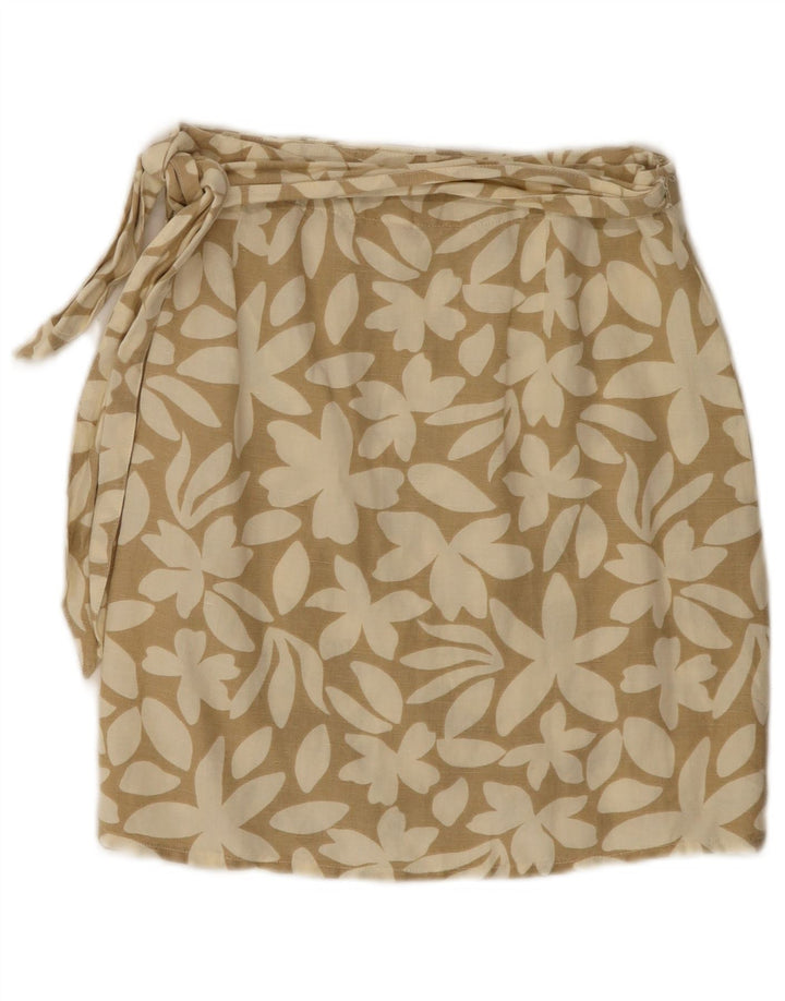 Saia feminina RIP CURL pequena W26 linho floral bege