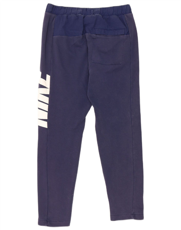 Calça de treino Nike masculina gráfica pequena algodão azul marinho