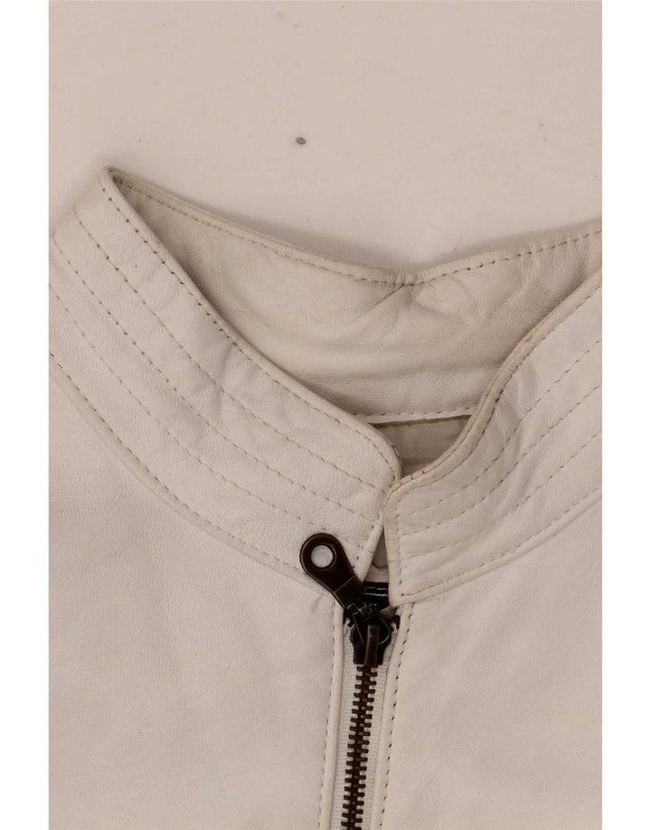Jaqueta feminina de couro Schegge IT 52 2XL branca