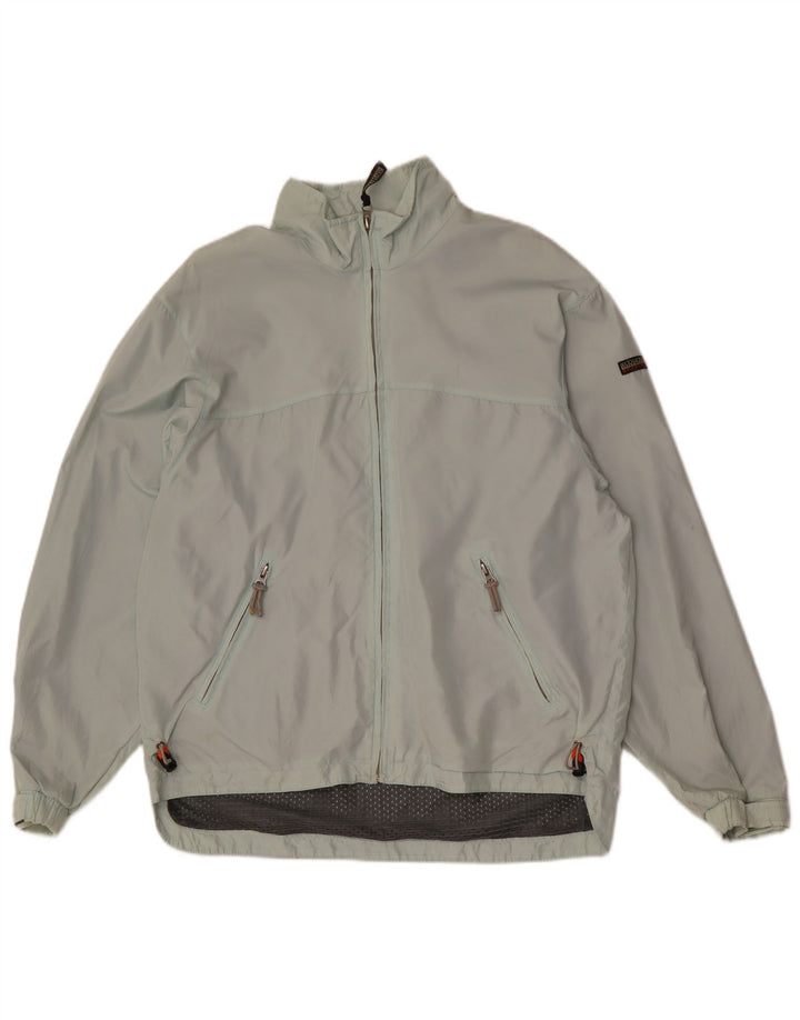 Jaqueta de chuva masculina Napapijri Geographic UK 38 nylon verde médio