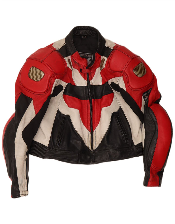 Jaqueta feminina Frank Thomas Racer IT 46 grande bloco colorido multicolorido