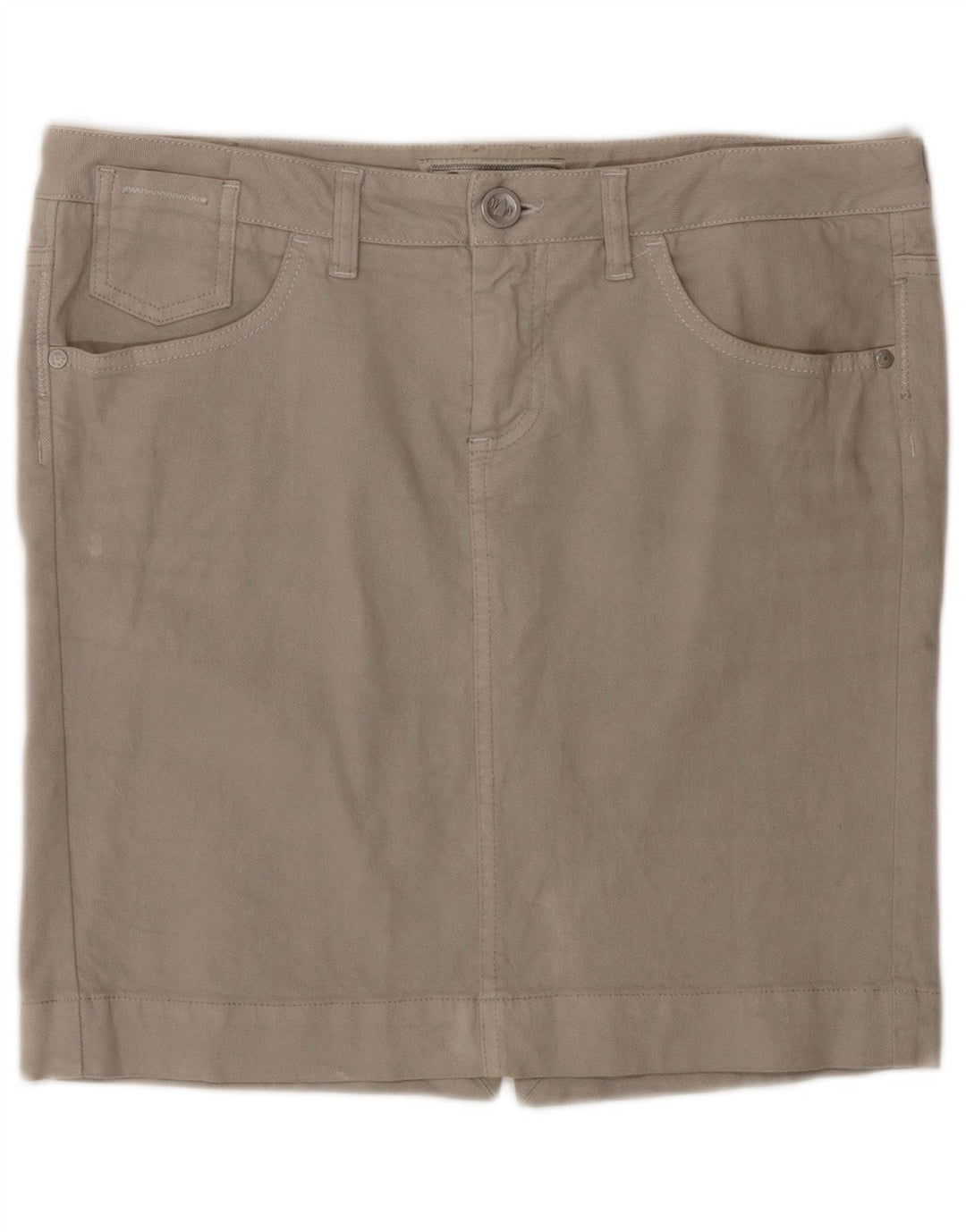 Murphy & Nye Mini saia jeans feminina W31 algodão cinza médio