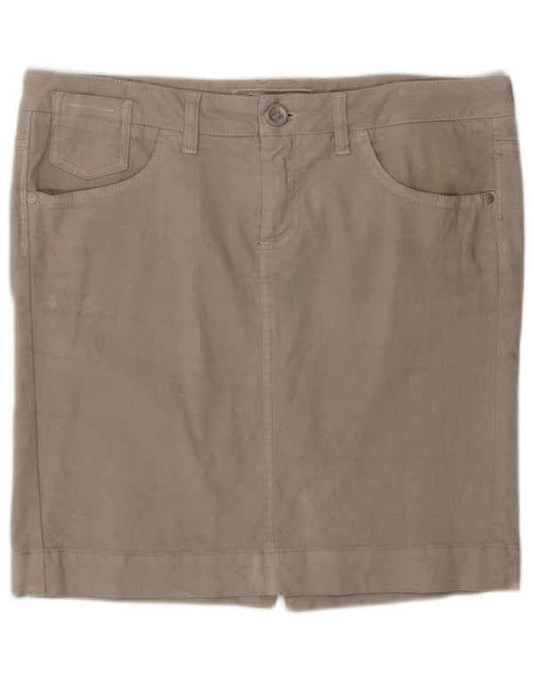 Murphy & Nye Mini saia jeans feminina W31 algodão cinza médio