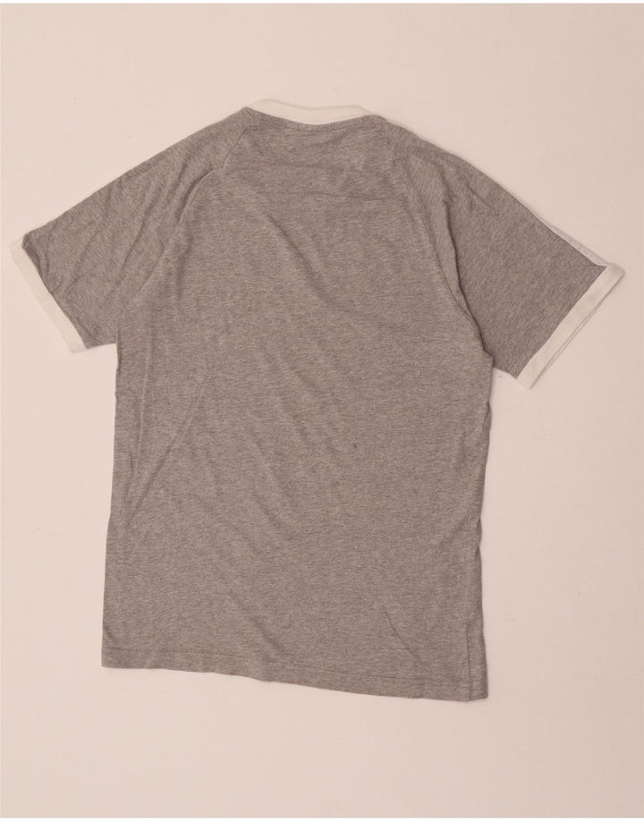 Camiseta masculina Adidas pequena cinza manchada