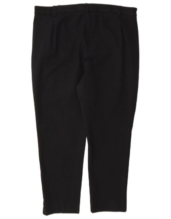 Calça feminina Marks & Spencer Crop Suit Reino Unido 16 Grande W34 L24 Preta