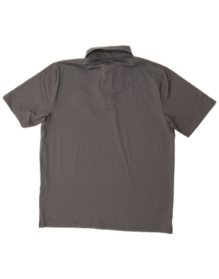 Camisa polo masculina UNDER ARMOUR poliéster cinza grande