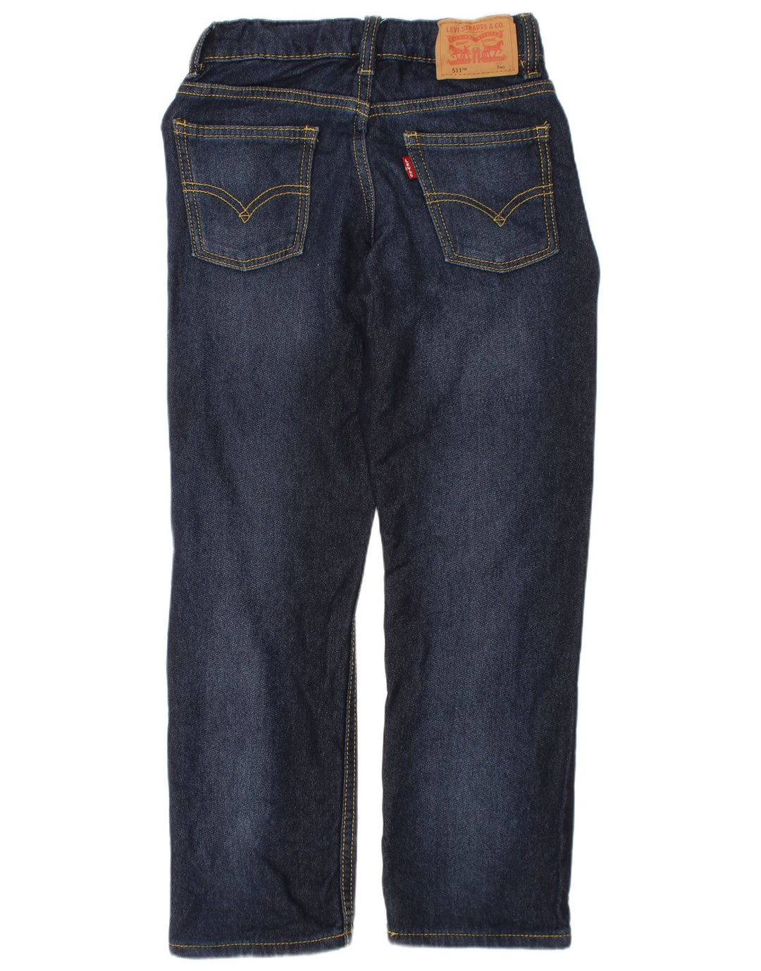 Levi's Boys 511 Slim Jeans 6-7 Anos W24 L22 Azul Algodão