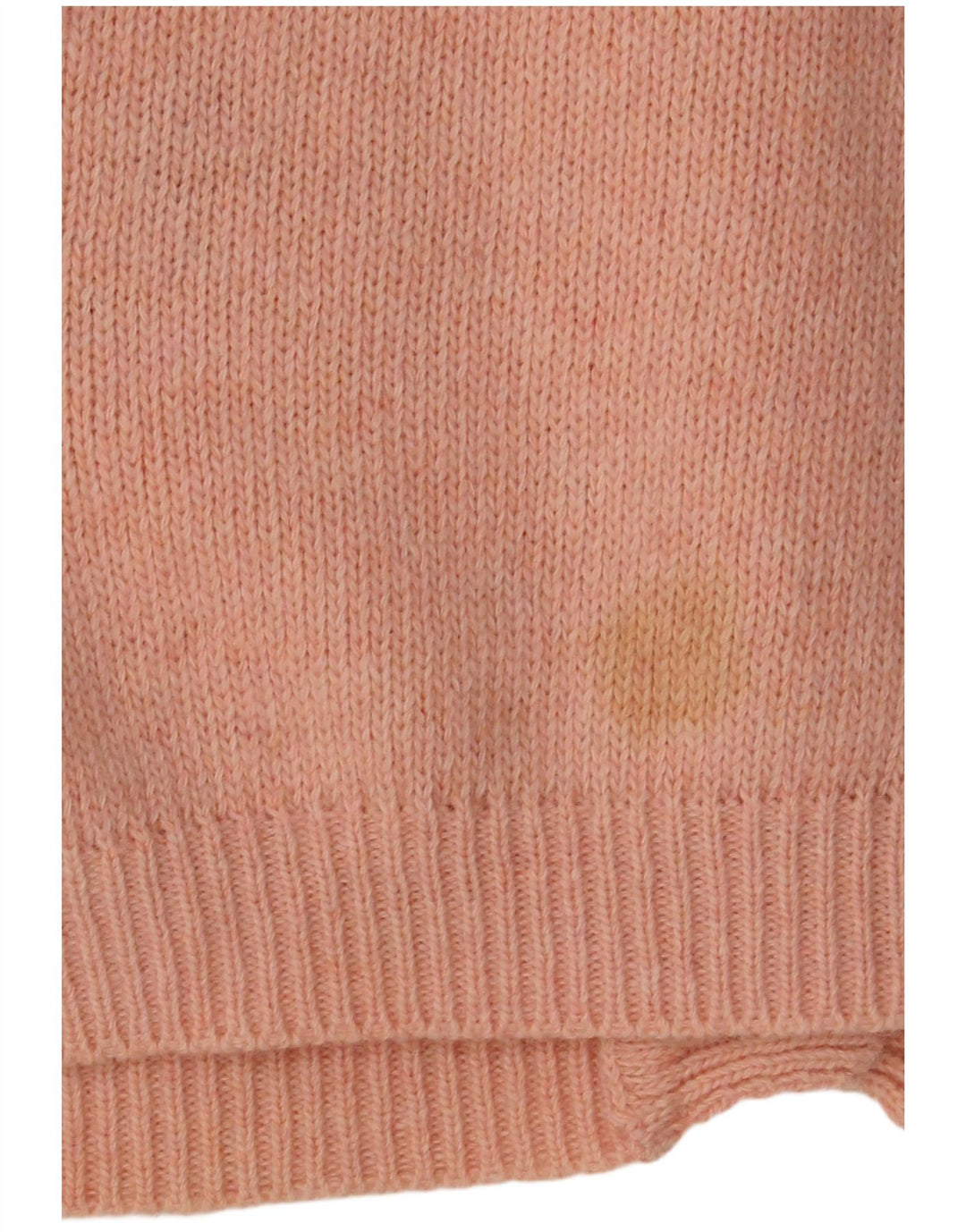 Suéter cardigã feminino VINTAGE Reino Unido 16 grande lã floral rosa