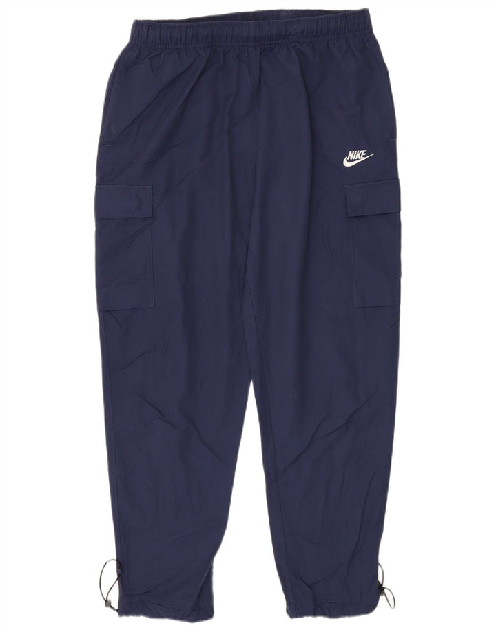 Calça de treino cargo masculina Nike médio azul marinho algodão