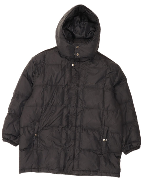 Jaqueta acolchoada com capuz Geox Respira masculina UK 42 XL azul marinho poliamida