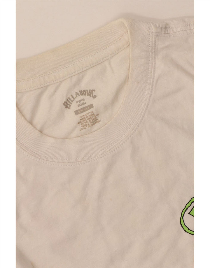 Camiseta masculina gráfica Billabong top pequeno algodão branco