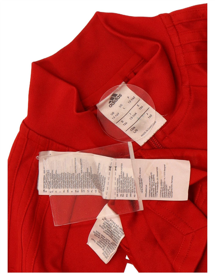 Jaqueta Adidas Meninos Treino Top 13-14 Anos Vermelho Colorblock Poliéster