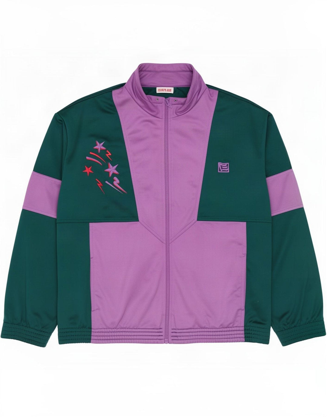 Poliéster verde de Colorblock do revestimento superior do fato de treino dos homens do vintage grande