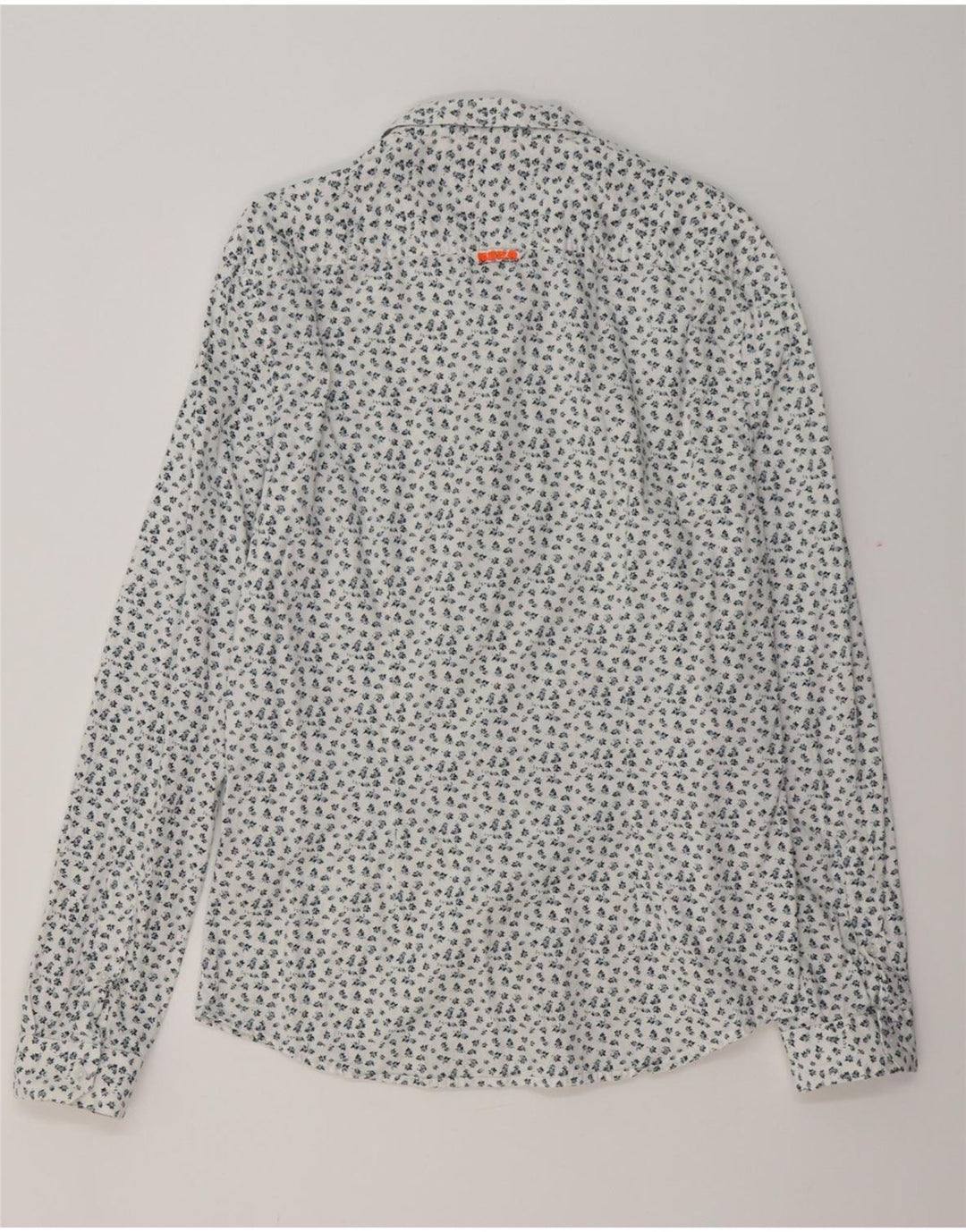 Camisa masculina SUPERDRY slim fit grande algodão floral branco