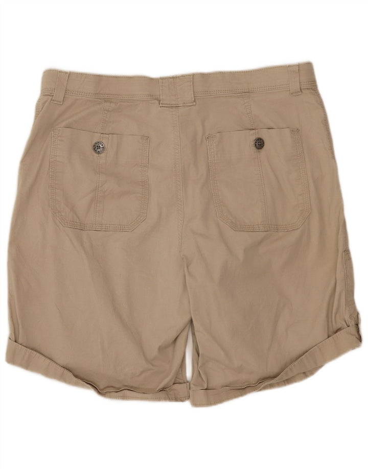 Shorts cargo feminino Lee US 14 XL W34 algodão bege
