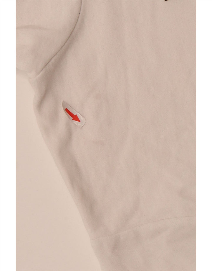 Suéter com capuz oversized feminino Levi's UK 14 algodão branco médio