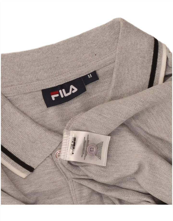 Camisa polo masculina FILA algodão cinza médio