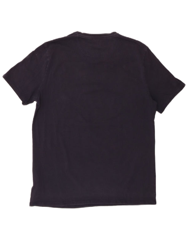 Camiseta masculina Guess Slim Fit com estampa gráfica XL azul marinho algodão