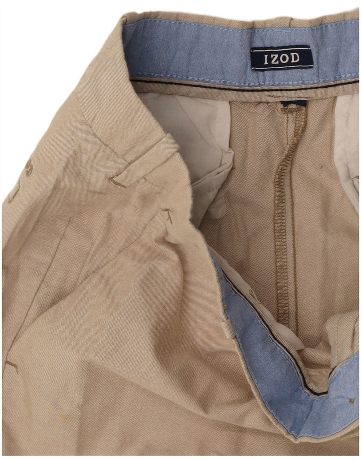 IZOD Mens Chino Shorts W30 Médio Bege