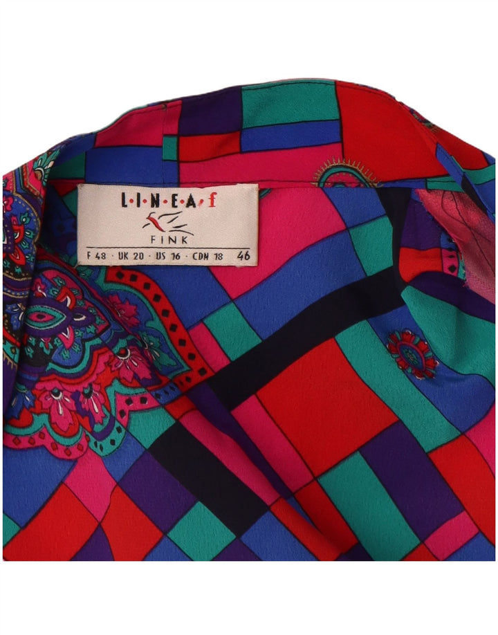 Linea Cardigan Longline Feminino UK 20 2XL Multicolorido Geométrico
