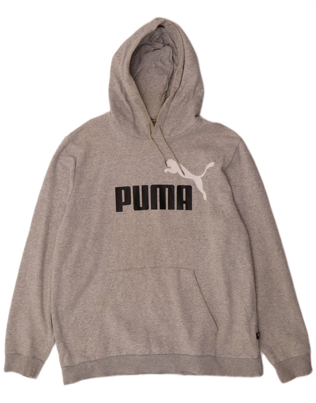 PUMA Mens Graphic Hoodie Jumper XL Algodão Cinza