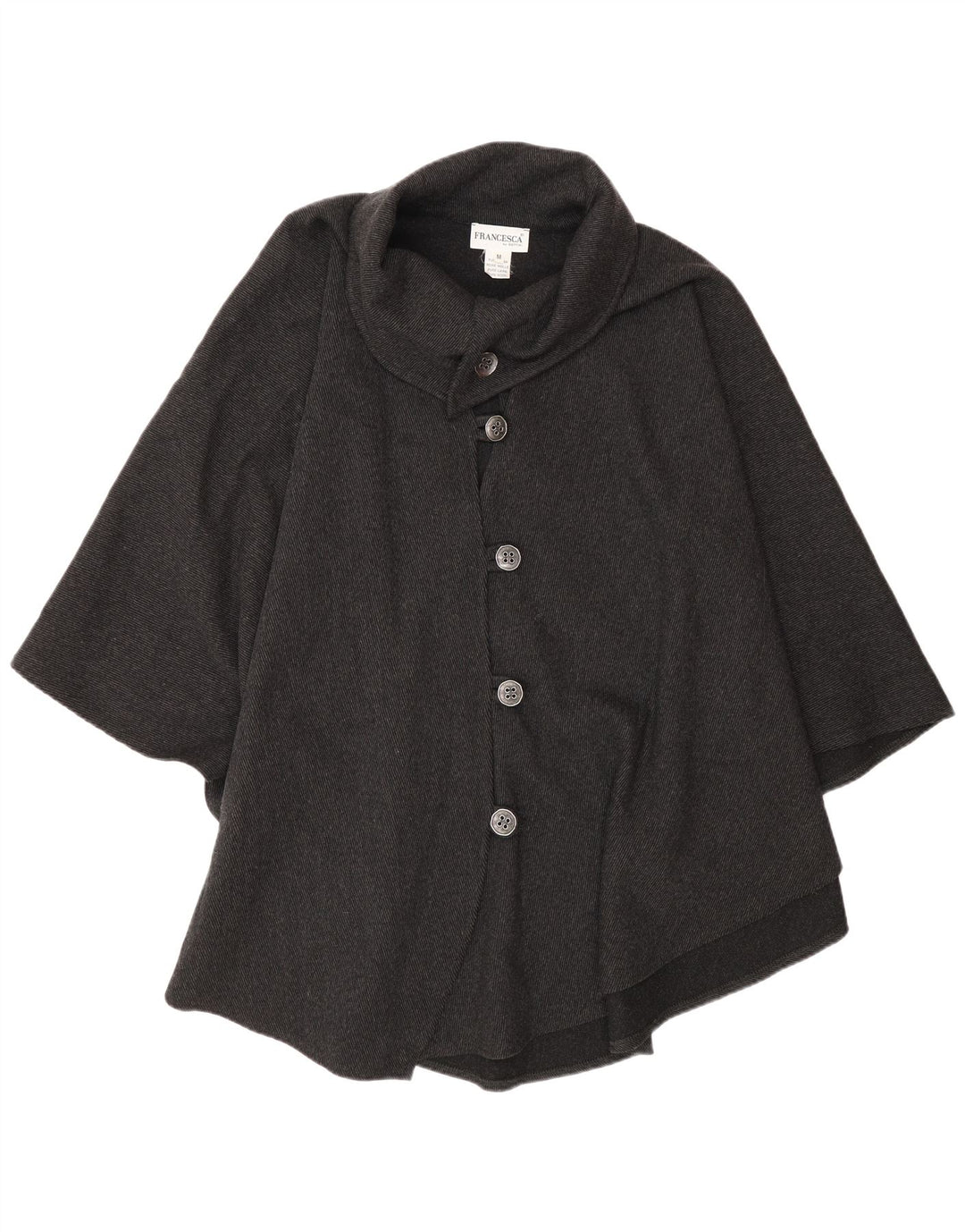 Casaco feminino Francesca UK 14 lã risca de giz cinza médio