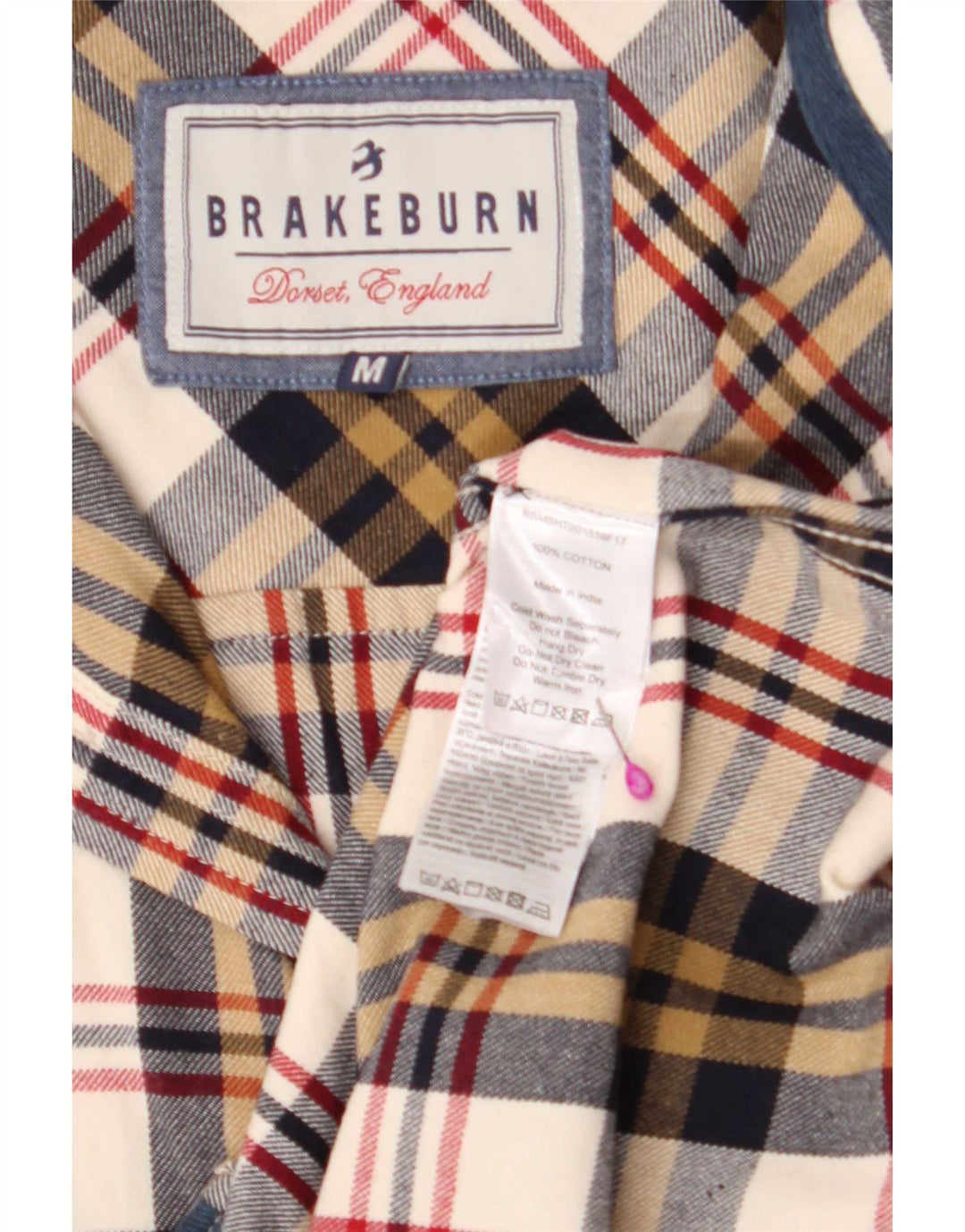 Camisa masculina de flanela Brakeburn médio algodão xadrez multicolorido