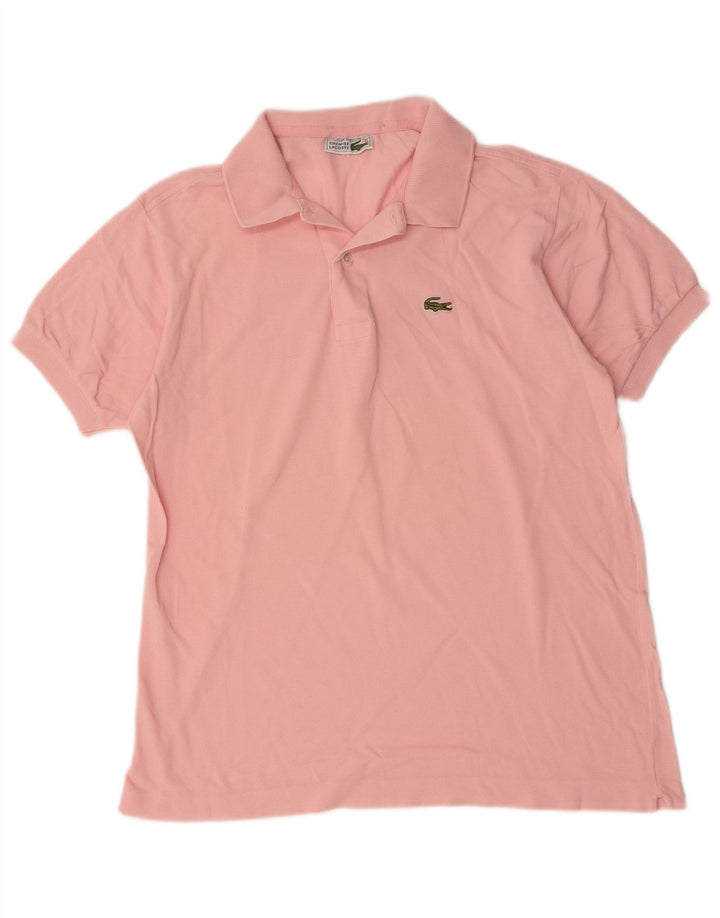 Camisa polo masculina Lacoste tamanho 5 grande algodão rosa