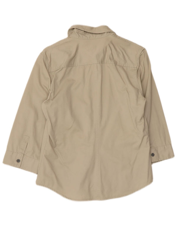 Camisa feminina manga 3/4 Calvin Klein Jeans Reino Unido 14 grande algodão verde