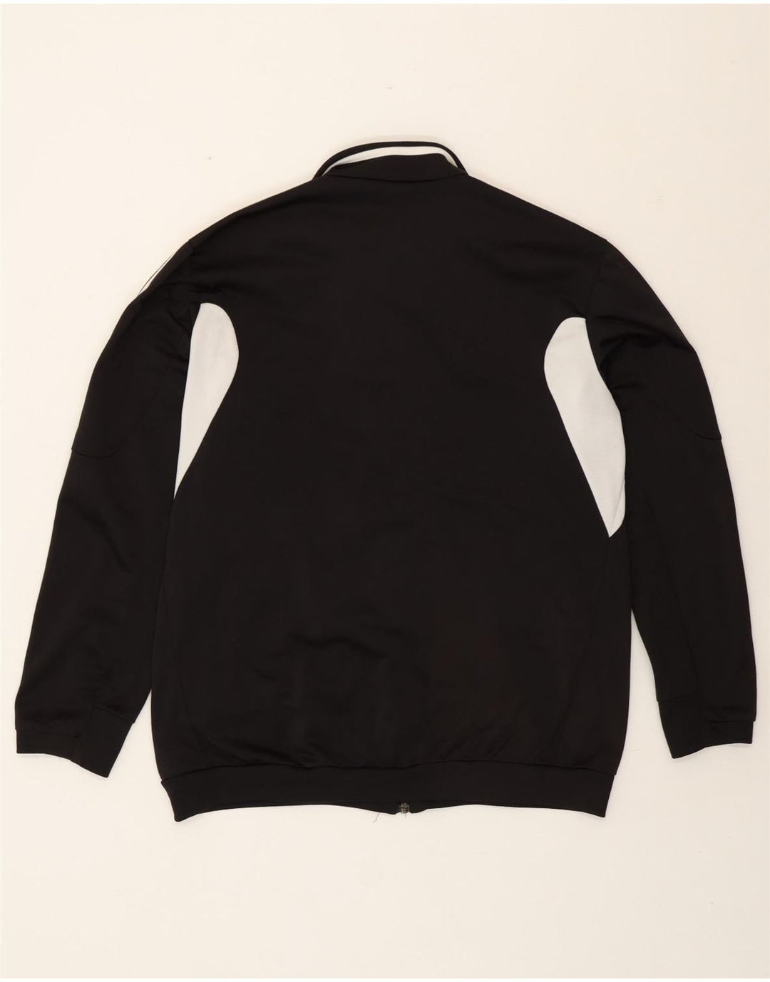Adidas Mens Tracksuit Top Jacket UK 42/44 Grande Preto Colorblock Poliéster